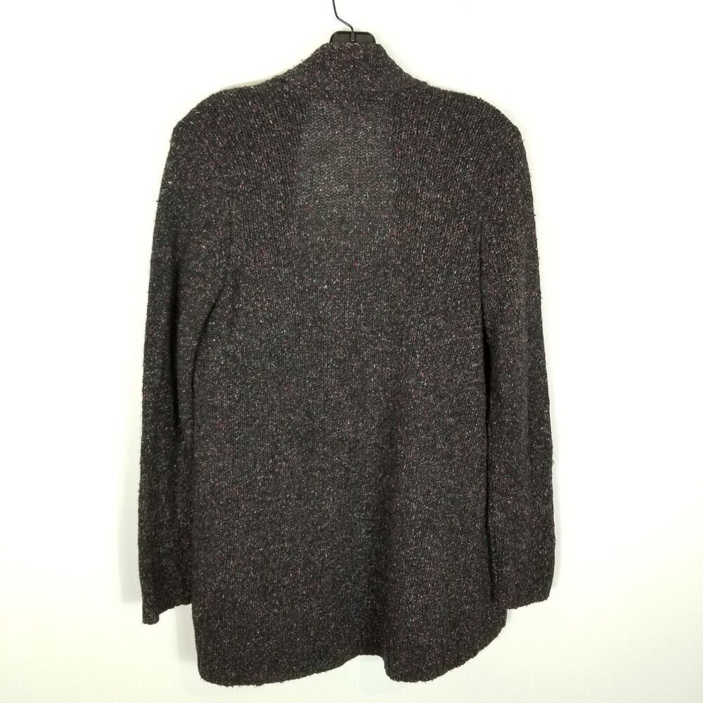 Talbots Women Wool Blend Open‎ Front Cardigan Sweater Sz S Gray Cozy - Picture 4 of 6